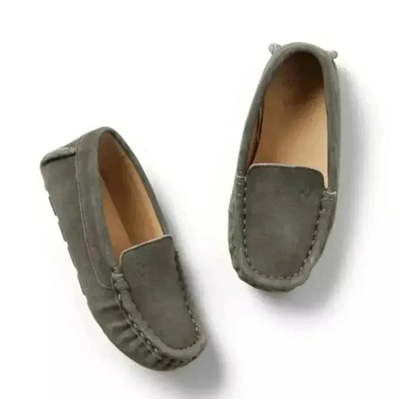 Janie and Jack Grey SUEDE DRIVING SHOE - Picture 1 of 6